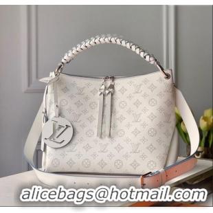 Affordable Price Louis Vuitton Beaubourg Hobo MM Bag in Mahina Perforated Calfskin M56201 White 2025