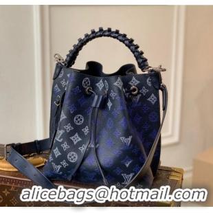 Trendy Design Louis Vuitton Muria Bucket Bag in Mahina Perforated Leather M59554 Navy Blue 2025