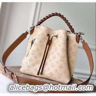 Hot Sell Cheap Louis Vuitton Muria Bucket Bag in Mahina Perforated Leather M55801 Beige 2025