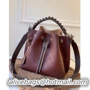 Well Crafted Louis Vuitton Muria Bucket Bag in Mahina Perforated Leather M55800 Dark Burgundy 2025