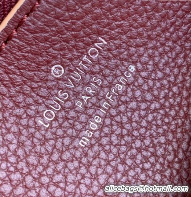 Well Crafted Louis Vuitton Muria Bucket Bag in Mahina Perforated Leather M55800 Dark Burgundy 2025