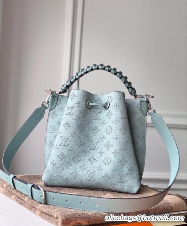 Discount Louis Vuitton Muria Bucket Bag in Mahina Perforated Leather M55906 Light Blue 2025