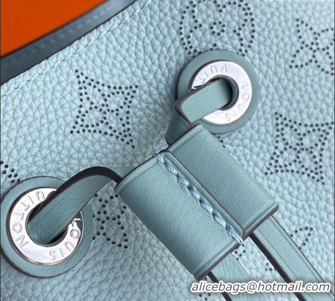 Discount Louis Vuitton Muria Bucket Bag in Mahina Perforated Leather M55906 Light Blue 2025