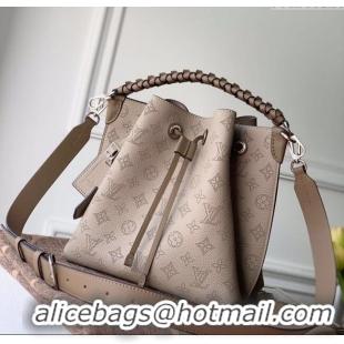 Good Taste Louis Vuitton Muria Bucket Bag in Mahina Perforated Leather M55799 Galet Grey 2025