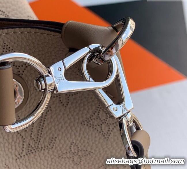 Good Taste Louis Vuitton Muria Bucket Bag in Mahina Perforated Leather M55799 Galet Grey 2025