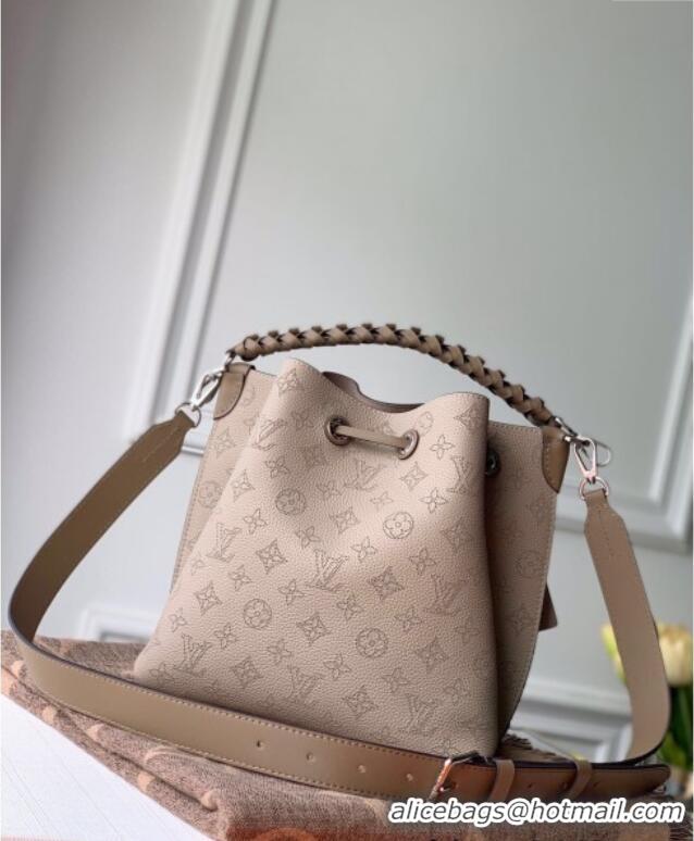 Good Taste Louis Vuitton Muria Bucket Bag in Mahina Perforated Leather M55799 Galet Grey 2025