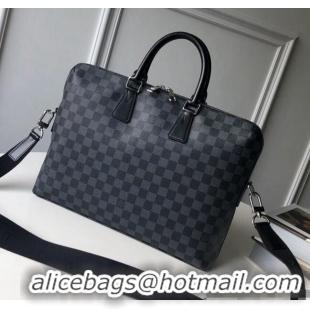 Trendy Design Louis Vuitton Damier Canvas Briefcase Bag N48224 Black 2025