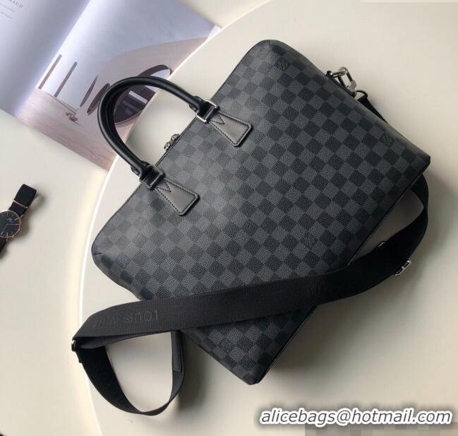 Trendy Design Louis Vuitton Damier Canvas Briefcase Bag N48224 Black 2025