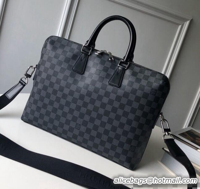 Trendy Design Louis Vuitton Damier Canvas Briefcase Bag N48224 Black 2025