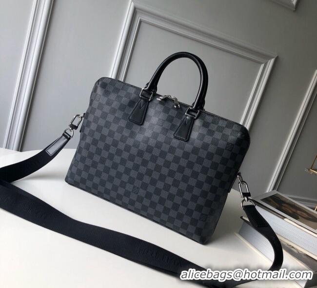 Trendy Design Louis Vuitton Damier Canvas Briefcase Bag N48224 Black 2025