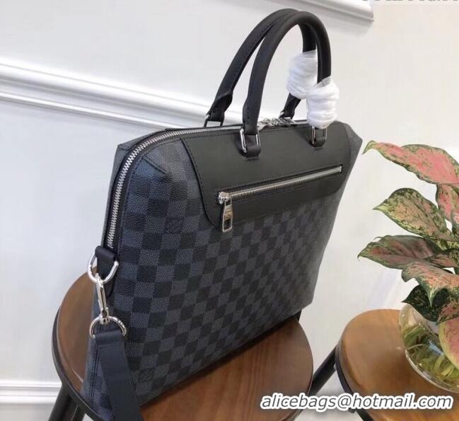 Luxurious Louis Vuitton Porte-Documents Jour Bag in Damier Canvas N48260 Black 2025