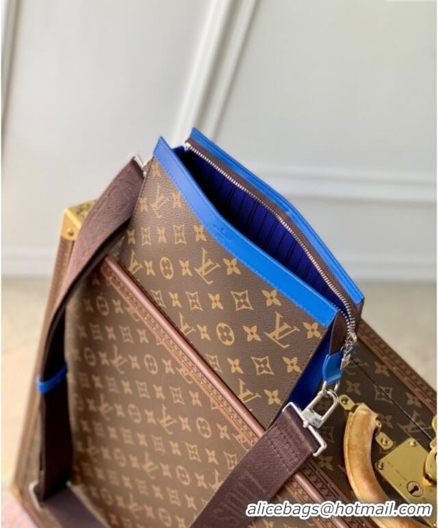 Best Price Louis Vuitton Mens Gaston Wearable Wallet Mini Bag in Monogram Macassar Canvas M12813 Blue 2025