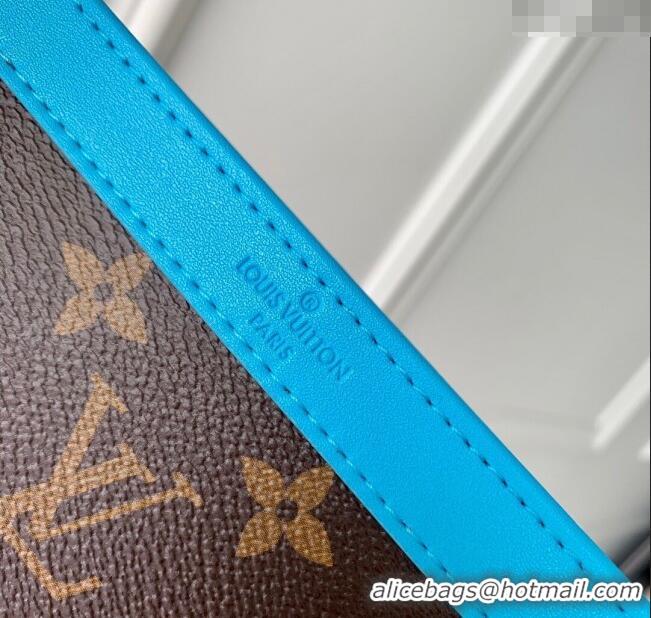 Grade Design Louis Vuitton Mens Gaston Wearable Wallet Mini Bag in Monogram Macassar Canvas M12813 Light Blue 2025