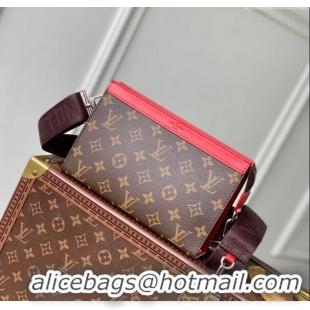 Buy Classic Louis Vuitton Mens Gaston Wearable Wallet Mini Bag in Monogram Macassar Canvas M12813 Red 2025