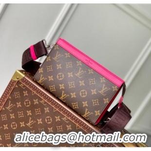 Unique Grade Louis Vuitton Mens Gaston Wearable Wallet Mini Bag in Monogram Macassar Canvas M12813 Dark Pink 2025