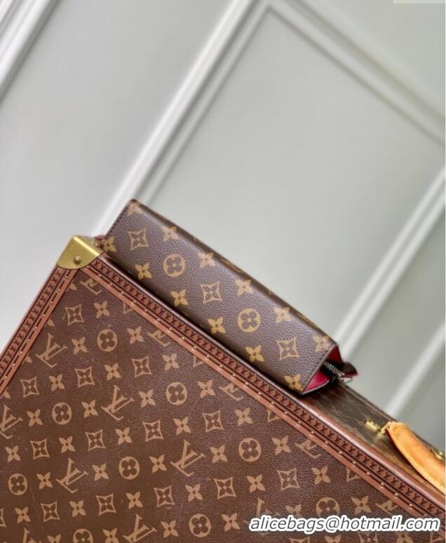 Unique Grade Louis Vuitton Mens Gaston Wearable Wallet Mini Bag in Monogram Macassar Canvas M12813 Dark Pink 2025