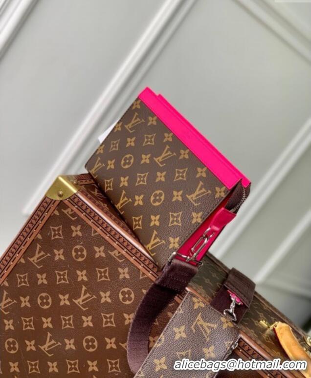 Unique Grade Louis Vuitton Mens Gaston Wearable Wallet Mini Bag in Monogram Macassar Canvas M12813 Dark Pink 2025