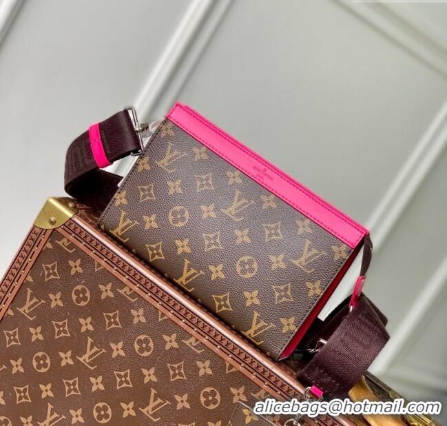 Unique Grade Louis Vuitton Mens Gaston Wearable Wallet Mini Bag in Monogram Macassar Canvas M12813 Dark Pink 2025