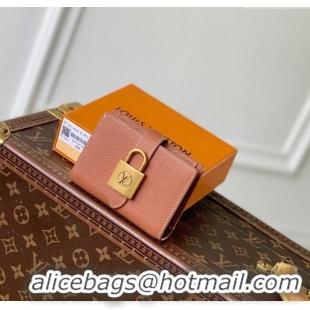 Affordable Price Louis Vuitton Low Key Compact Wallet with Padlock M12148 Cognac Brown 2025