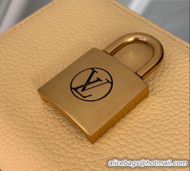 Luxury Cheap Louis Vuitton Low Key Compact Wallet with Padlock M12148 Apricot 2025