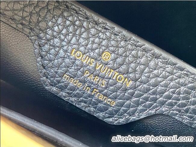 Low Price Louis Vuitton Capucines Nano Bag with Mother-of-pearl Hardware in Black Taurillon Leather M10166 2025