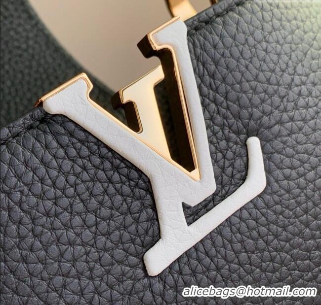 Best Price Louis Vuitton Capucines Mini Bag in Black Taurillon Leather with Chain M12345 2025