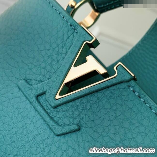 Affordable Price Louis Vuitton Capucines Mini Bag with Mother-of-pearl Hardware in Green Taurillon Leather M11342 2025