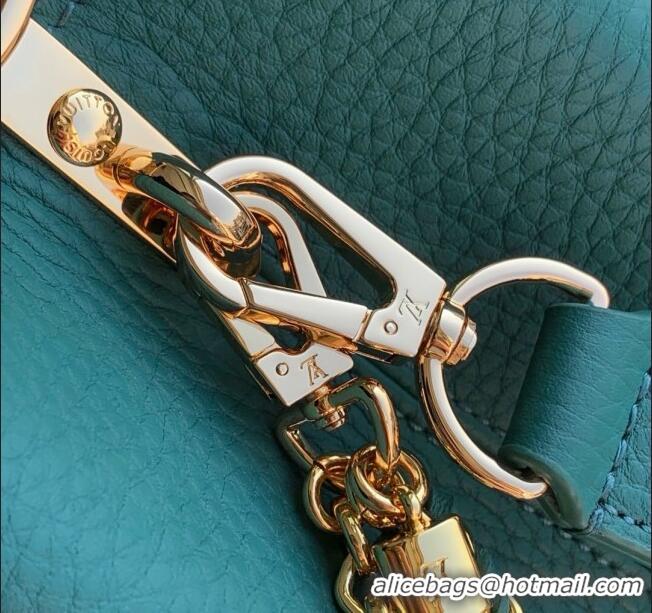 Affordable Price Louis Vuitton Capucines Mini Bag with Mother-of-pearl Hardware in Green Taurillon Leather M11342 2025