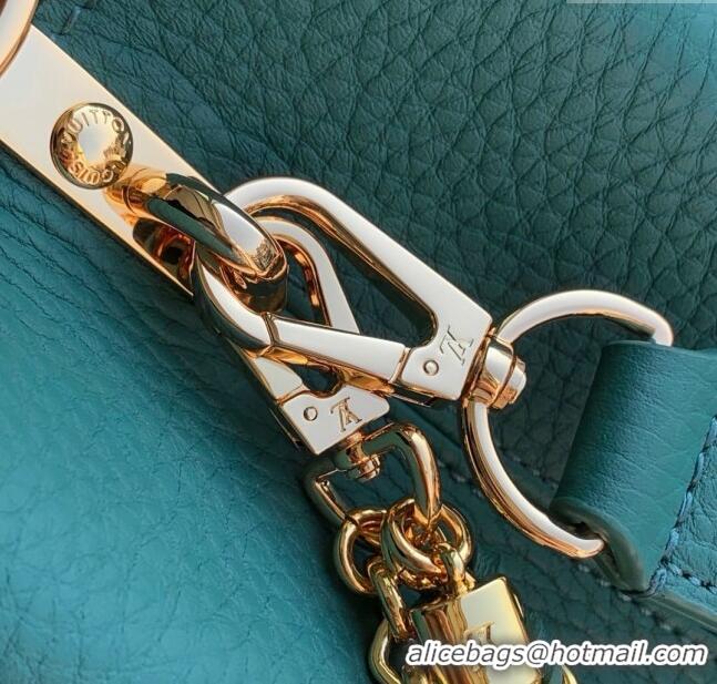 Best Grade Louis Vuitton Capucines BB Bag with Mother-of-pearl Hardware in Green Taurillon Leather M11342 2025