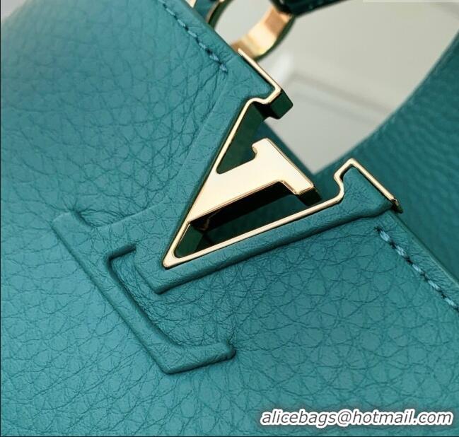 Well Crafted Louis Vuitton Capucines MM Bag with Mother-of-pearl Hardware in Green Taurillon Leather M11342 2025