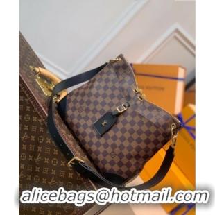 Luxury Cheap Louis Vuitton Odeon MM Bag Damier Ebene Canvas/Black N50062 2025