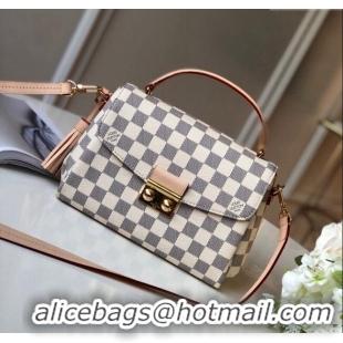 Grade Quality Louis Vuitton Croisette Top Handle Bag in Damier Azur Canvas N41581 2025