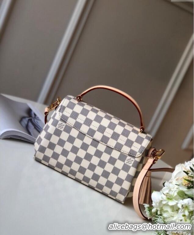 Grade Quality Louis Vuitton Croisette Top Handle Bag in Damier Azur Canvas N41581 2025