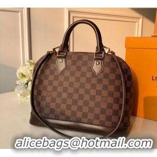 Popular Style Louis Vuitton Alma Bridge MM Bag Damier Ebene Canvas N53151 2025