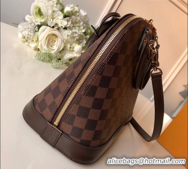 Popular Style Louis Vuitton Alma Bridge MM Bag Damier Ebene Canvas N53151 2025