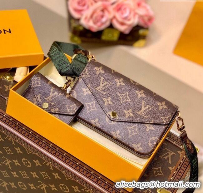 Discount Louis Vuitton Felicie Strap & Go Mini Bag M80091 Monogram Canvas/Green 2025