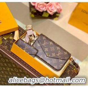 Super Quality Louis Vuitton Felicie Strap & Go Mini Bag M80091 Monogram Canvas/Pink 2025