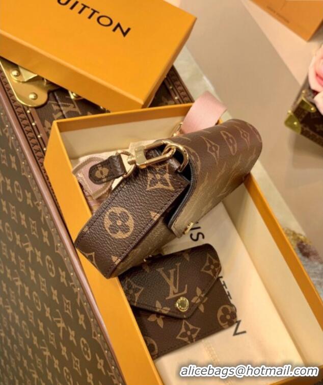 Super Quality Louis Vuitton Felicie Strap & Go Mini Bag M80091 Monogram Canvas/Pink 2025