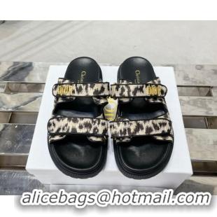 Popular Style Dior Dioract Slide Sandals in Printed Canvas Beige 0214003