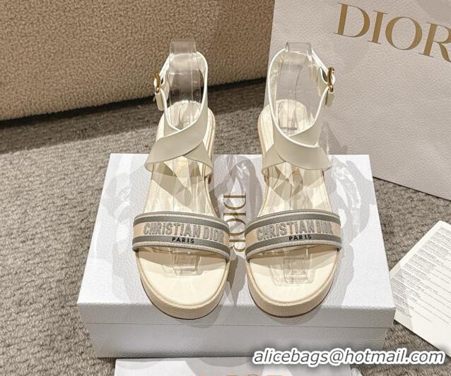 Purchase Dior Dway Heeled Sandals 7cm D22002 Grey 5022013