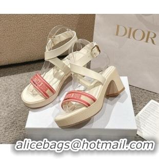 Low Price Dior Dway Heeled Sandals 7cm D22002 Pink 5022011