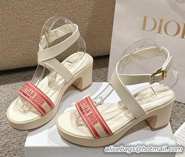 Low Price Dior Dway Heeled Sandals 7cm D22002 Pink 5022011