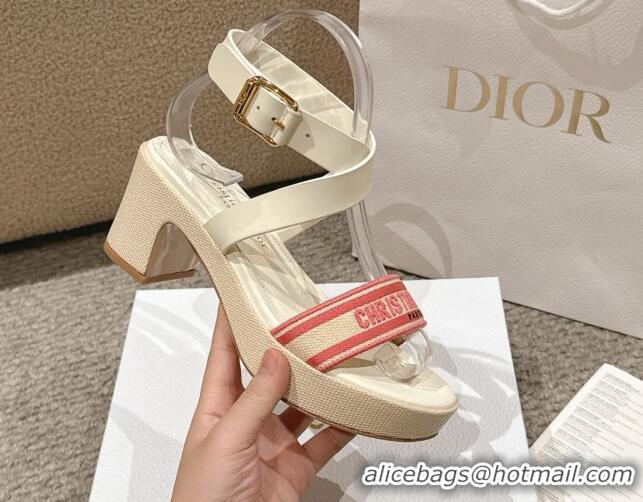 Low Price Dior Dway Heeled Sandals 7cm D22002 Pink 5022011