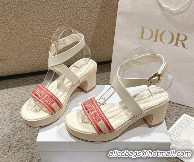 Low Price Dior Dway Heeled Sandals 7cm D22002 Pink 5022011