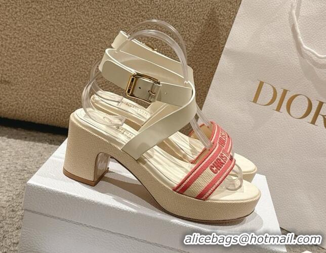 Low Price Dior Dway Heeled Sandals 7cm D22002 Pink 5022011