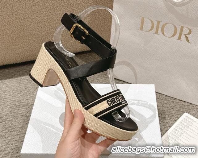 Pretty Style Dior Dway Heeled Sandals 7cm D22002 Black 5022002