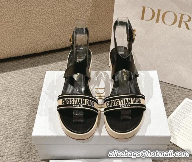 Pretty Style Dior Dway Heeled Sandals 7cm D22002 Black 5022002