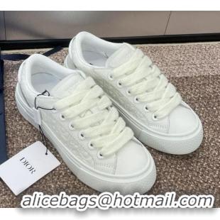 Luxurious Travis x Dior B33 Low-top Sneakers in Oblique Calfskin All White 0220084