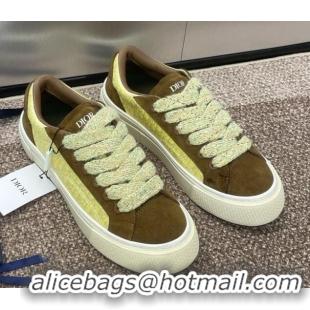 Purchase Travis x Dior B33 Low-top Sneakers in Oblique Jacquard and Suede Yellow/Brown 0220086