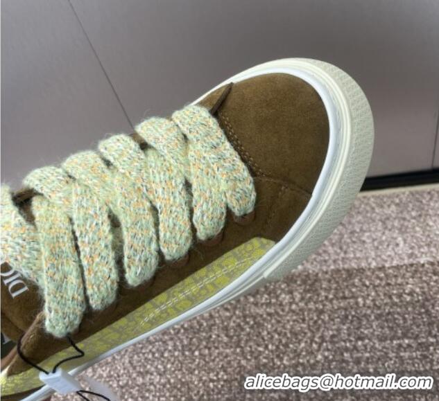 Purchase Travis x Dior B33 Low-top Sneakers in Oblique Jacquard and Suede Yellow/Brown 0220086